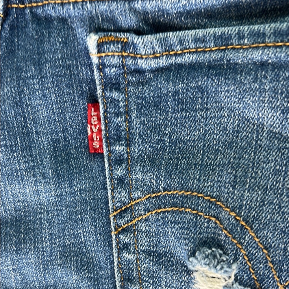 Levis Blue Jean cut off Shorts Distressed Cut-Off Style size size 29 - Picture 9 of 9